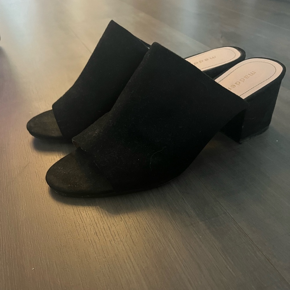Madden Girl open toe slide on block heels